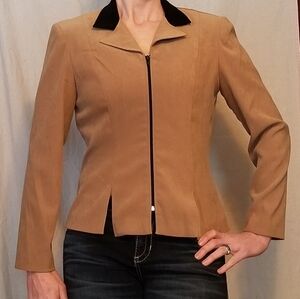 DBY Ltd. light weight blazer; Camel color with black.